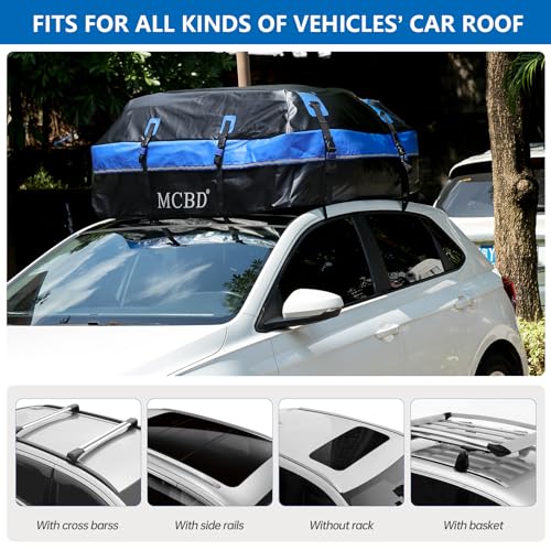 Soft-Shell Waterproof Rooftop Cargo Carrier, 21 Cubic Feet, with Straps and Storage Bag I12135
