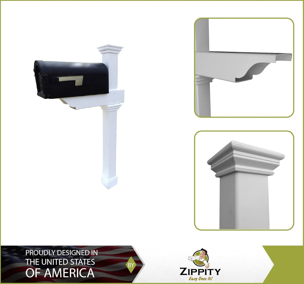Classica Mailbox Post, White Z8644