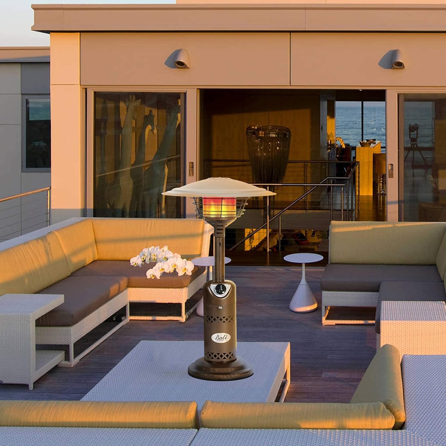 Patio Heater Gas Portable Tabletop Propane Outdoor Heater with Adjustable Thermostat B756