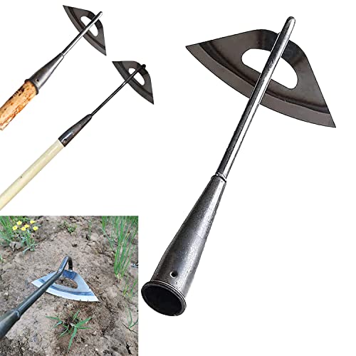 Gardening Tools Hollow Hoe, All-Steel Hardened Hollow Hoe, Sharp Edge Garden Weeding Tools, Hoe Garden Tool Hand Shovel Weed Puller for Backyard Loosening Farm Planting Weeding (For Long Handle)
