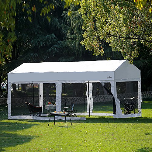 10 x 20 ft Pop Up Canopy with Removable Sidewalls and Carry Bag D431035