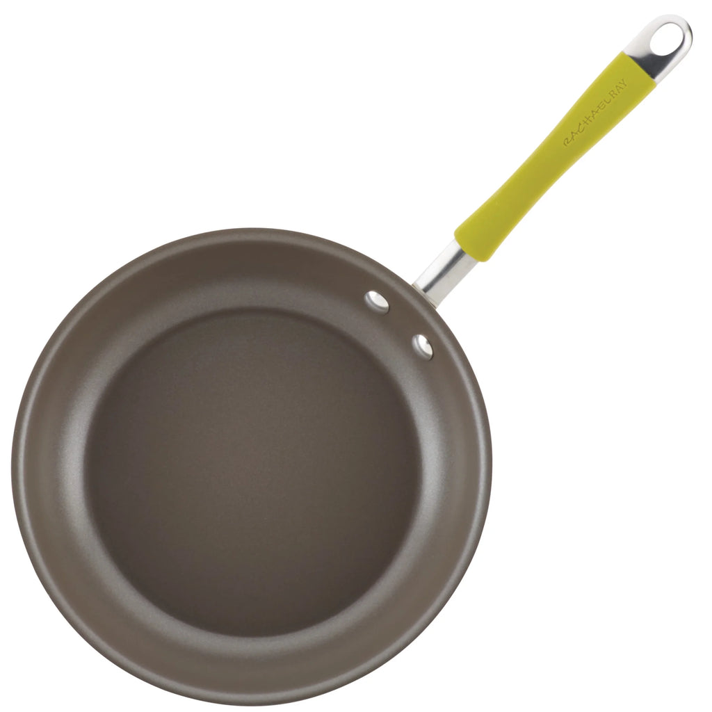 12 Piece Hard Porcelain Enamel Nonstick Pots and Pans, Lemongrass Green C889