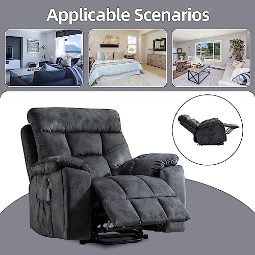 Large Power Lift Recliner Chair with Massage and Heat for Elderly Big and Tall People W6159