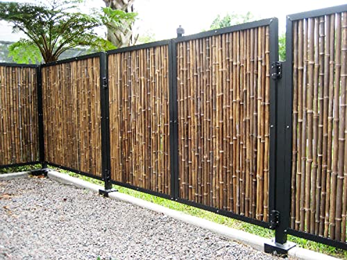 Natural Bamboo Fencing Garden Screen Rolled Fence Panel 6 ft H x 8 ft L S399452