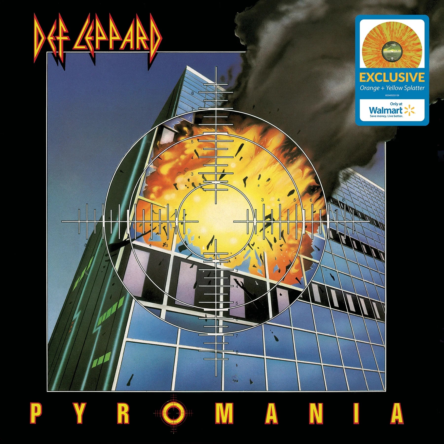 Pyromania 40th Anniversary Orange & Yellow Splatter Vinyl Rock LP H4674