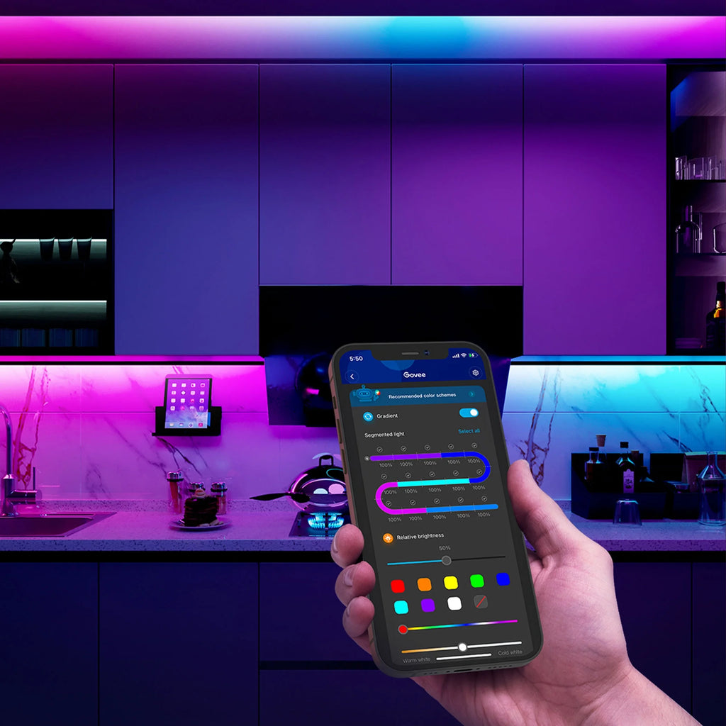Wi-Fi RGBIC LED Strip Lights for Bedroom, App Control, Music Sync Q1154