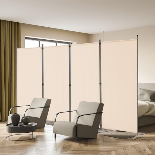 3 Panel Room Divider Folding Partition Privacy Screens, Freestanding Fabric Panel, 102" W x 71" H S7520