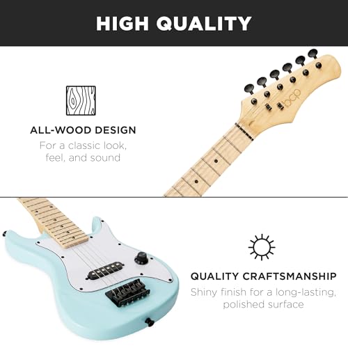 30in Kids Electric Guitar Beginner Starter Kit with Amplifier, Strap, Gig Bag, Picks J4176