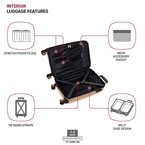 Expandable Hardside Luggage with Spinner Wheels and TSA Lock, Carry-On 19-Inch X51908