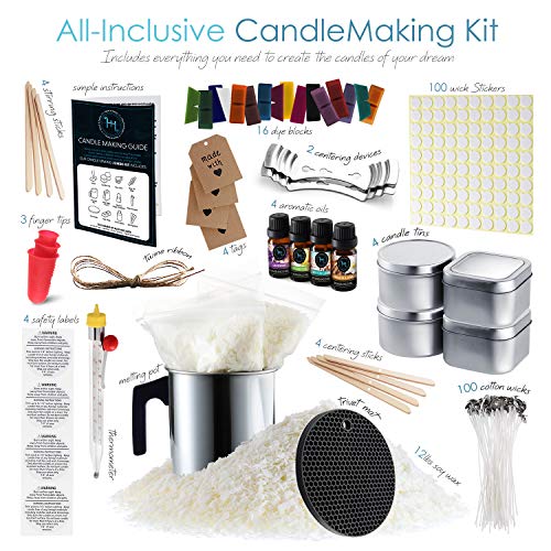 DIY Candle Making Kit with Soy Wax Flakes for Adults and Kids Y7396