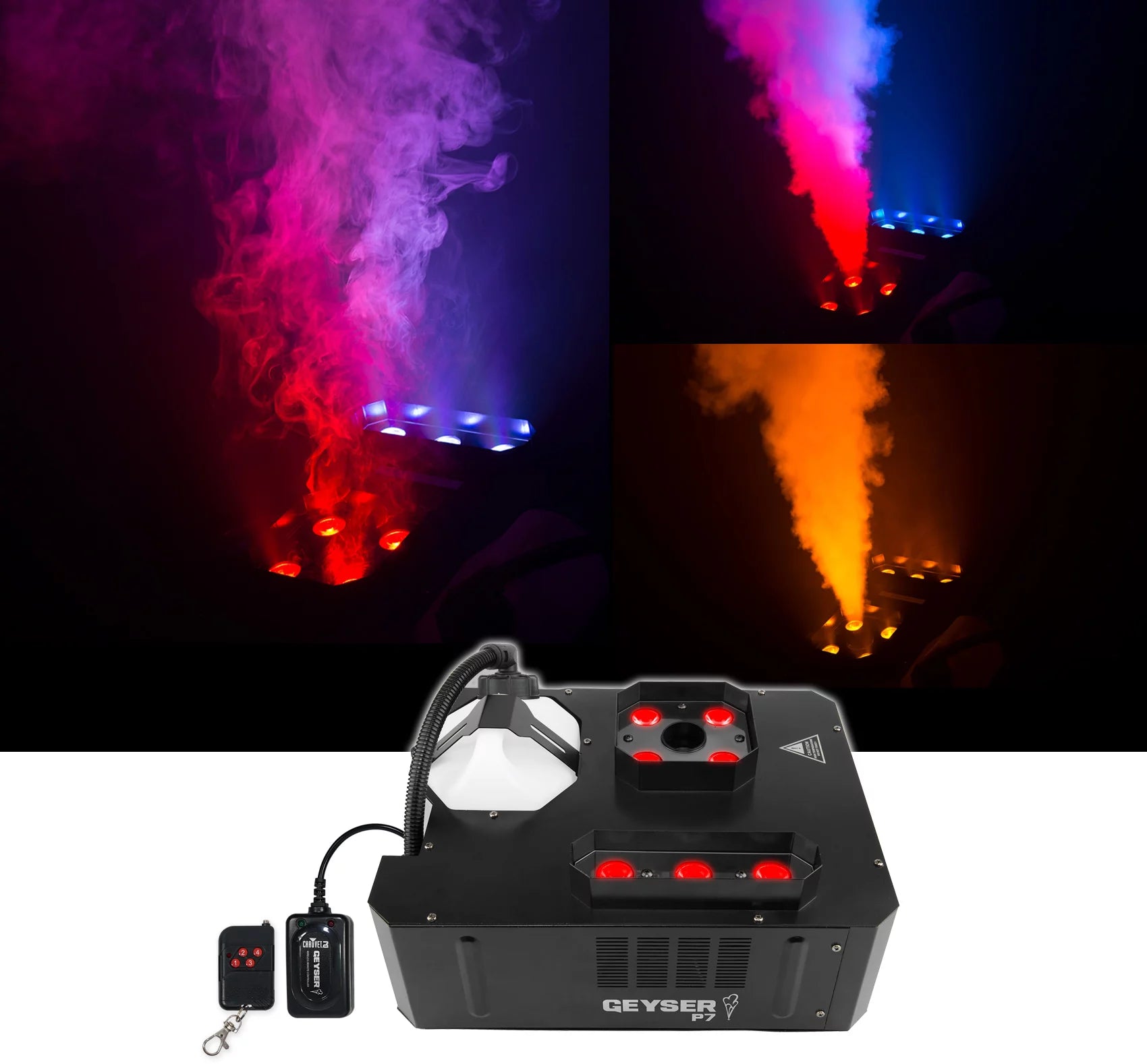 DMX Fog Machine with RGBA+UV LED Effects V540
