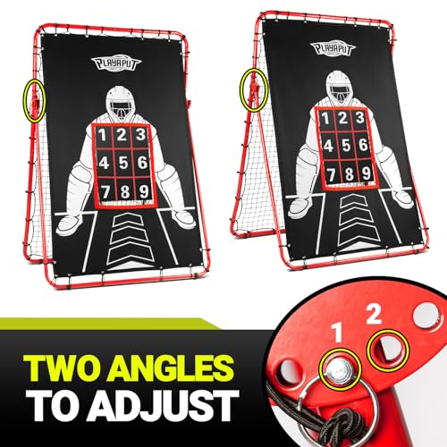 Baseball Rebounder Net with Strike Zone, Adjustable Pitching and Catching Net U99157
