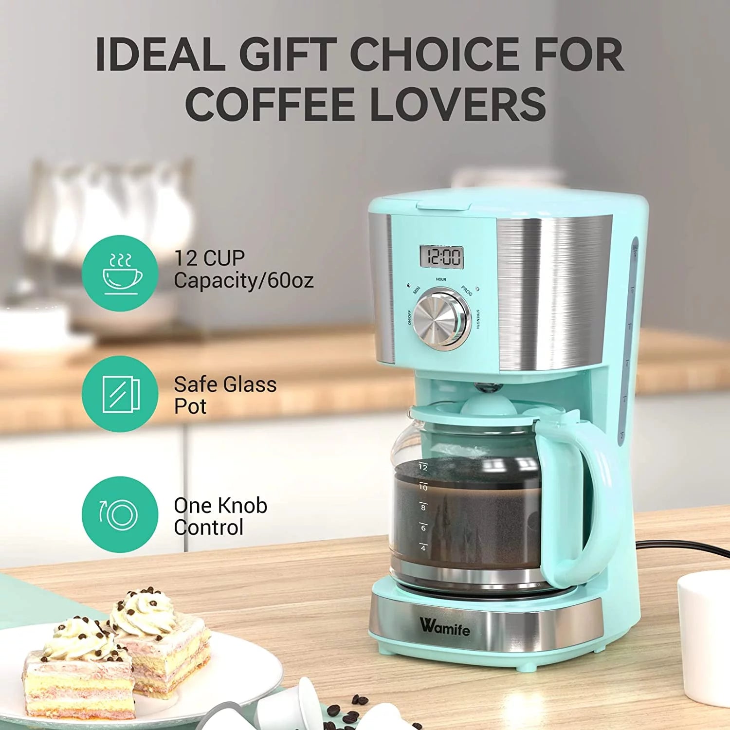 12-Cup Programmable Coffee Maker with Timer O965