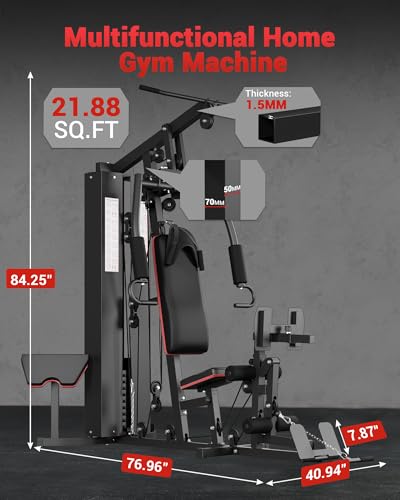 Full Body Home Gym Machine with 150LBS Weight Stack V448592