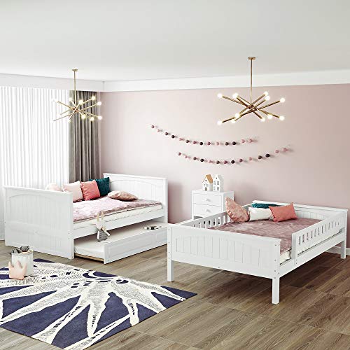 Twin Over Full Bunk Bed with Slide and Stairs for Kids I642