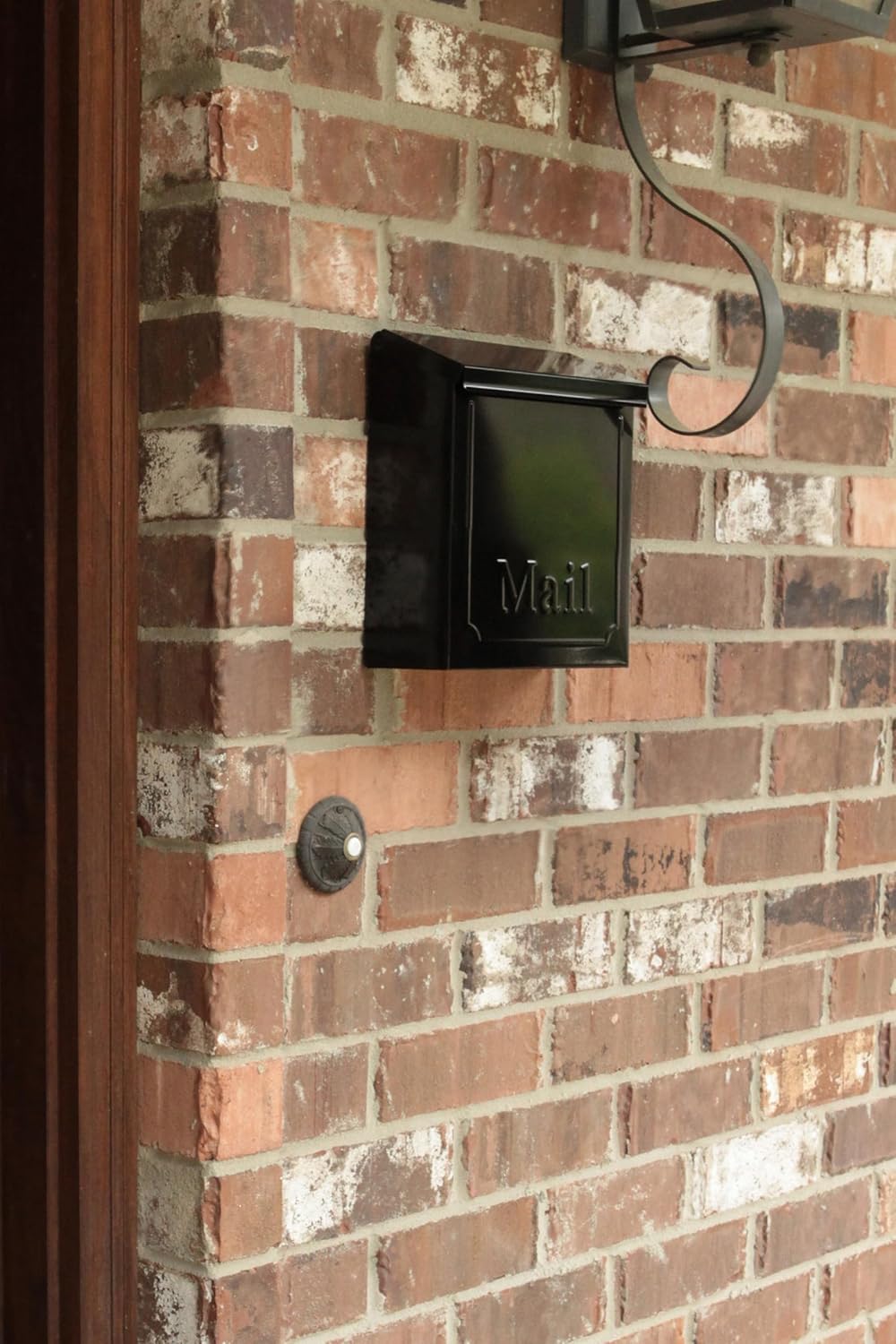 Wall Mount Mailbox, Galvanized Steel, Black S22839