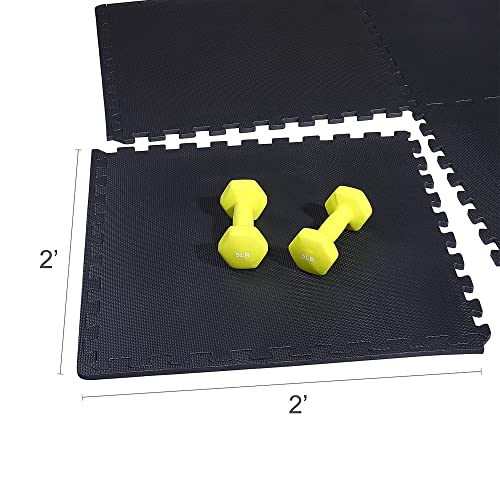 Puzzle Exercise Mat with EVA Foam Interlocking Tiles for MMA, Gymnastics and Home Gym H787
