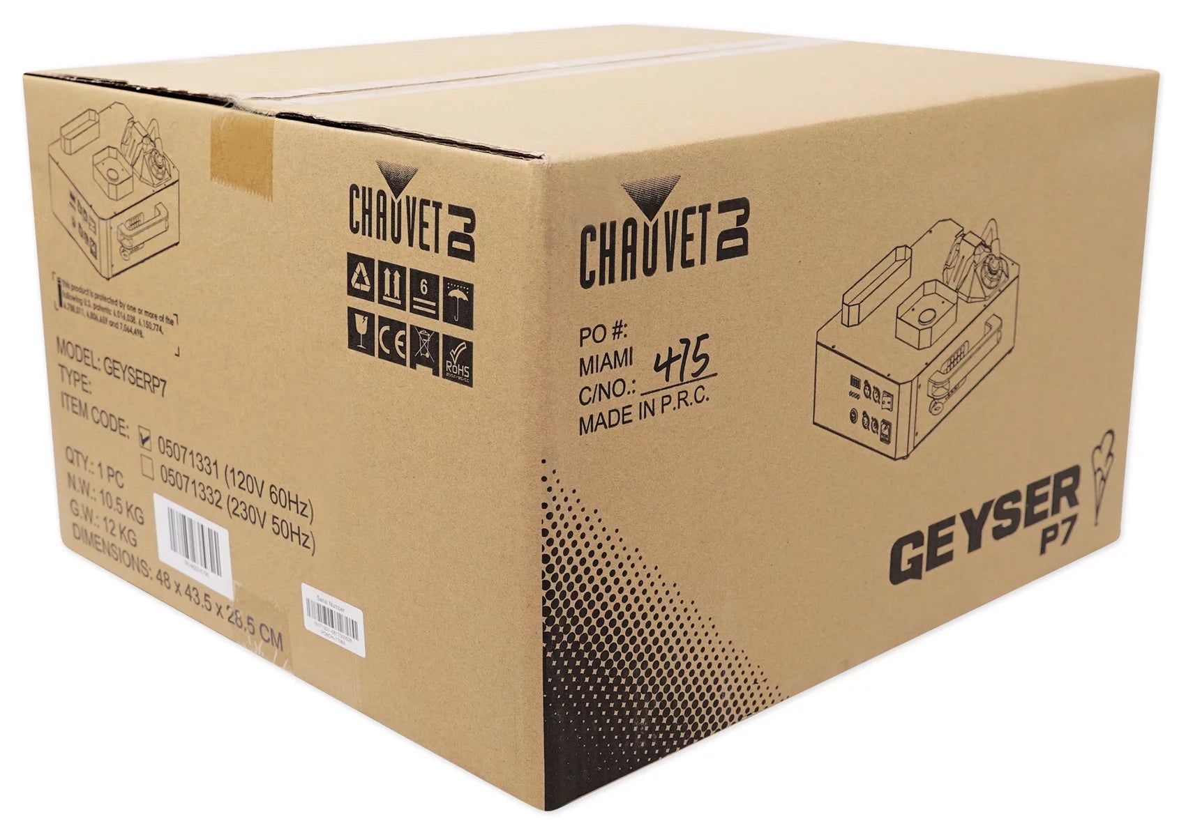 DMX Fog Machine with RGBA+UV LED Effects V540