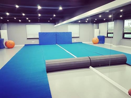 Indoor Gymnastics Track Mat with Grippy Carpet Top for Fitness and MMA T741941