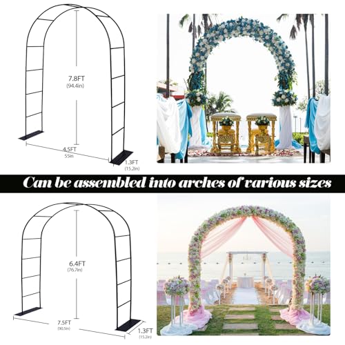 Garden Arch for Climbing Plants, Rustproof Metal, Easy Assembly Y917222