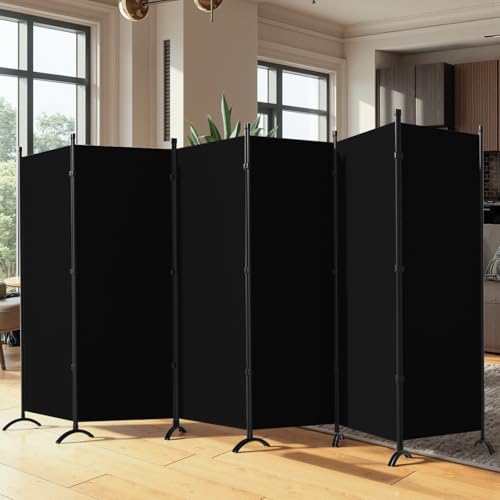 Room Divider, 6-Panel Folding Privacy Screen, Freestanding Partition G607