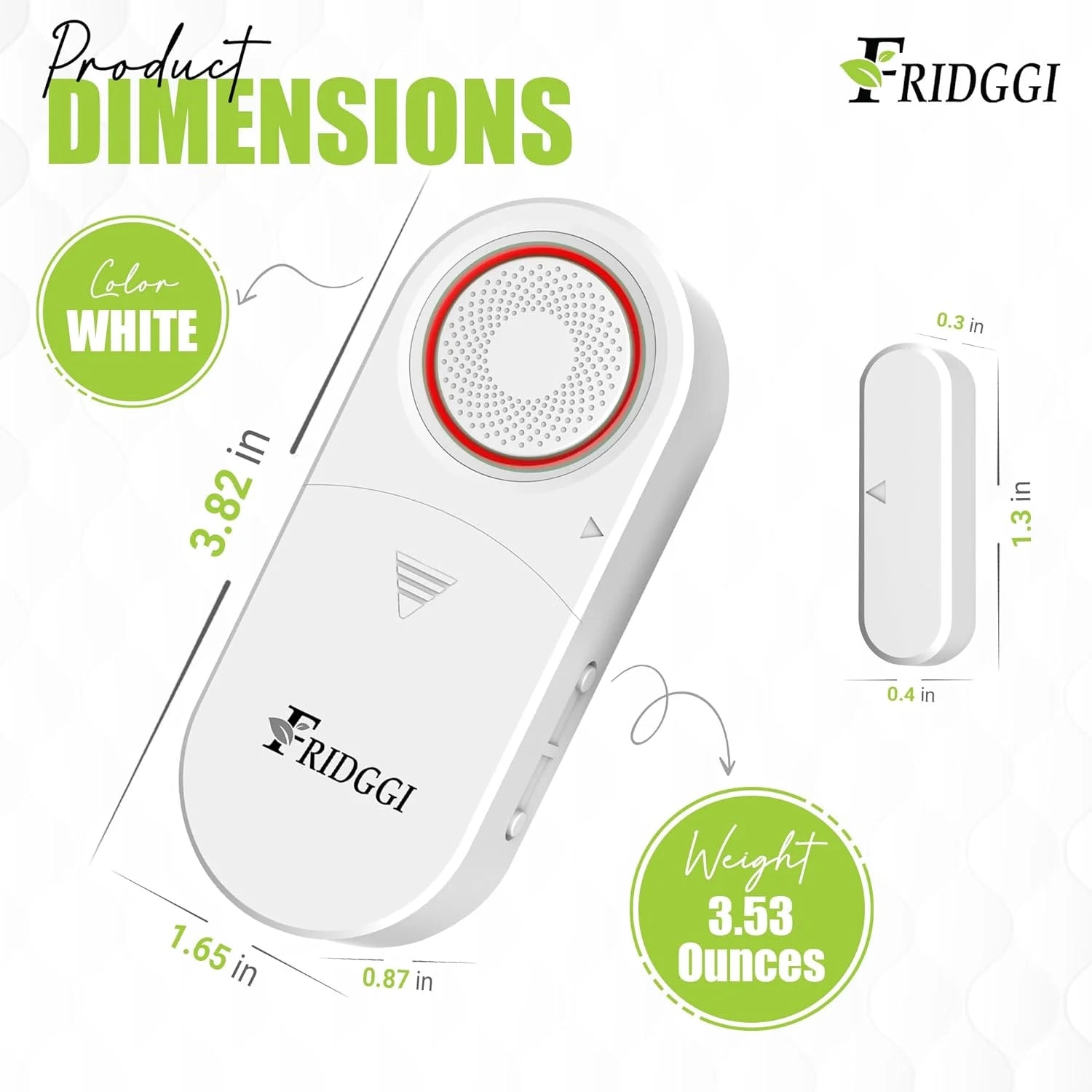 3-in-1 Door Alarm with Time Delay, 80-120 dB, for Freezer and Home O499