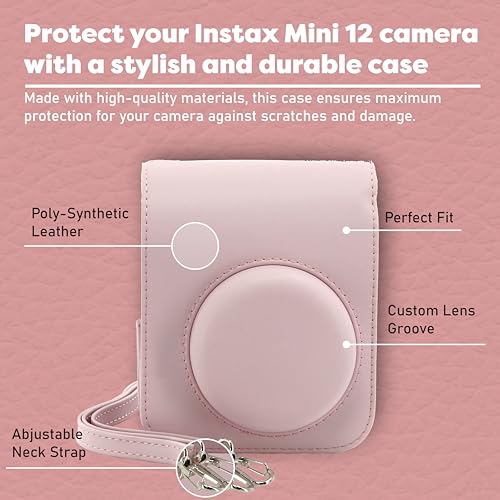 Instax Mini 12 Instant Camera Bundle with 60 Sheets Film and Accessories D684321