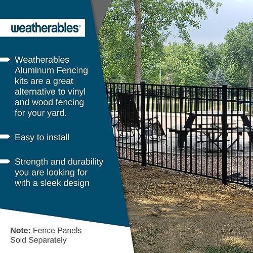 Aluminum Fence Kit for Backyard and Garden Fencing, Powder-Coated V953167