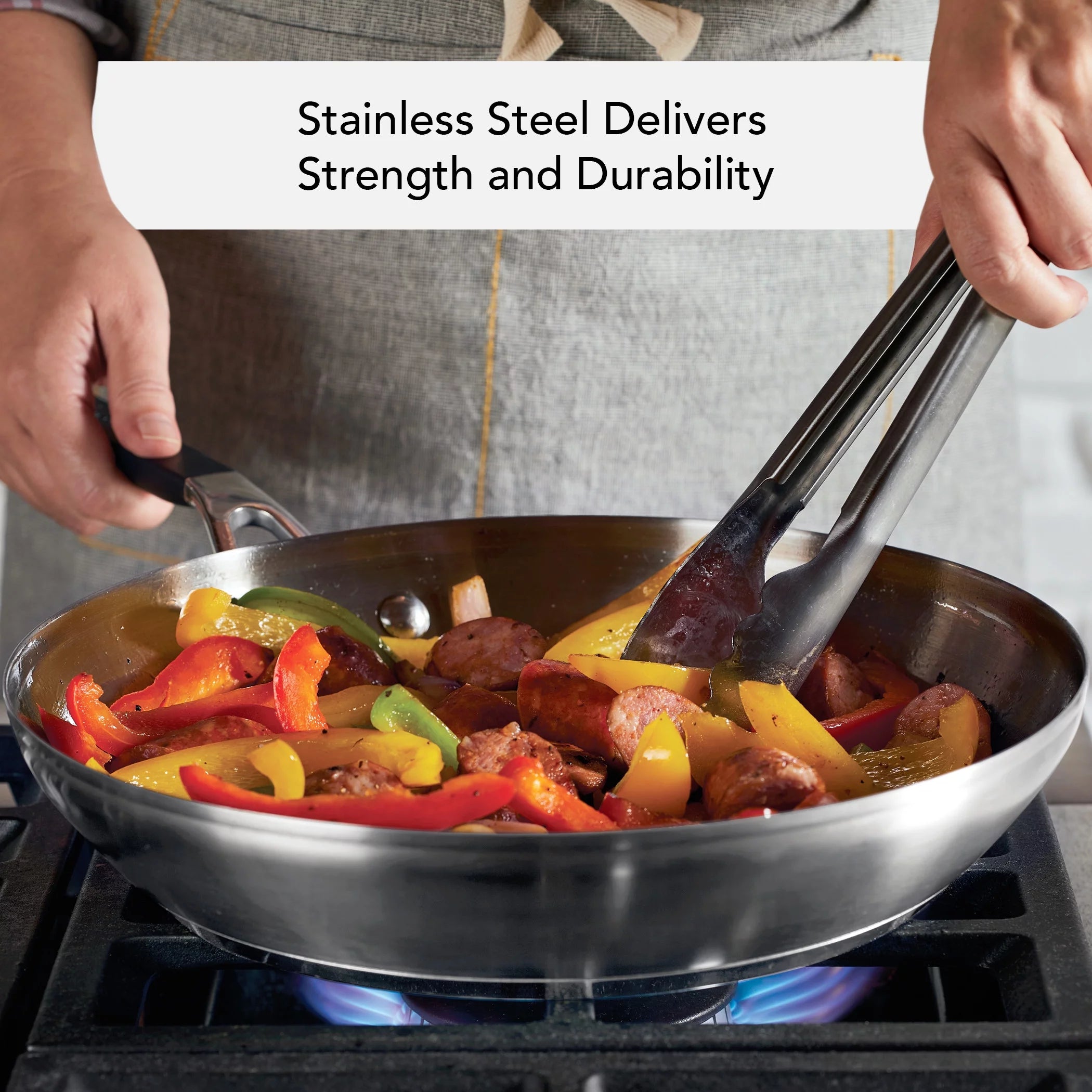 Stainless Steel 10 Piece Pots and Pans Set F68162