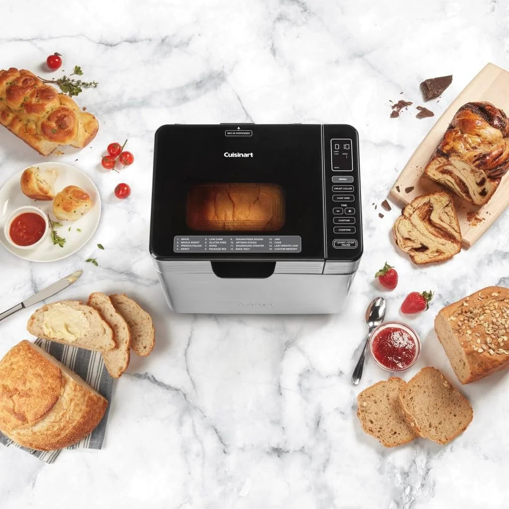 Bread Maker Machine with 16 Menu Options, 3 Loaf Sizes, Stainless Steel G893278