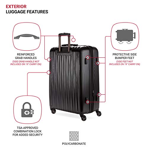 Expandable Hardside Luggage with Spinner Wheels and TSA Lock, Carry-On 19-Inch X51908