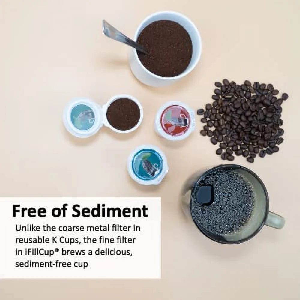 White 1296 Count Single Serve Coffee Pods, Recyclable, Airtight O554070