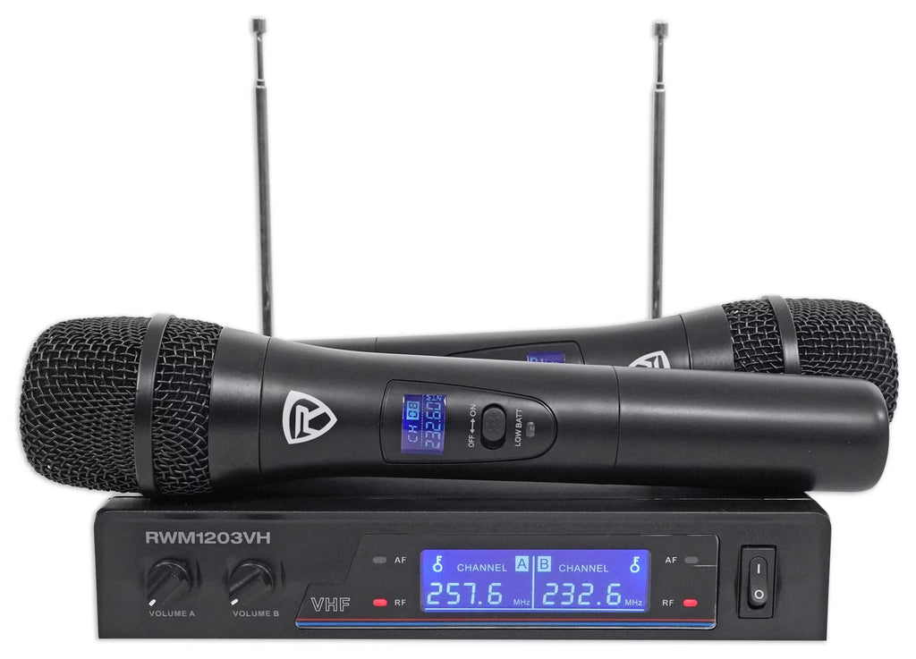12" 3-Way 1600W Karaoke Speakers with Amplifier and Wireless Mics Z434