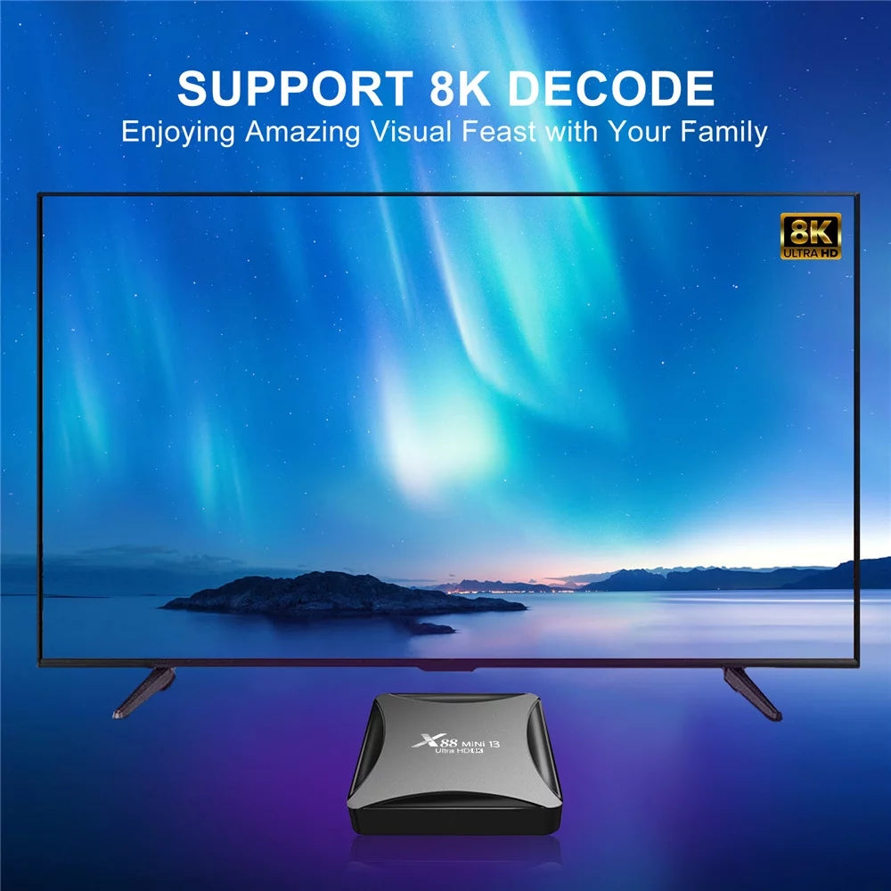 TV Box 4GB RAM 64GB ROM Quad-Core 8K HDR10+ B776