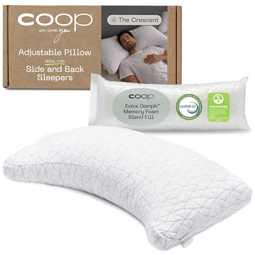 Adjustable Queen Bed Pillow, Cross Cut Memory Foam, Medium Firm for Side and Back Sleepers O458