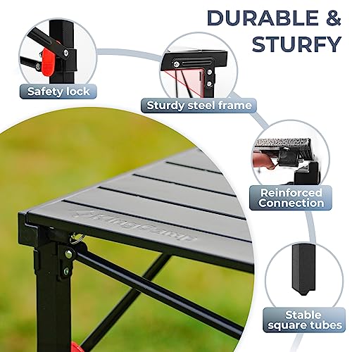 Folding Camping Table Aluminum Roll Up Portable Picnic Table Q486920