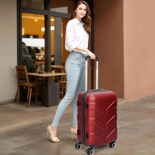 Hardside Carry-On Luggage 22x14x9 with Spinner Wheels G556