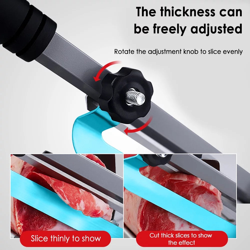 Manual Frozen Meat Slicer Stainless Steel for Home BBQ L76428
