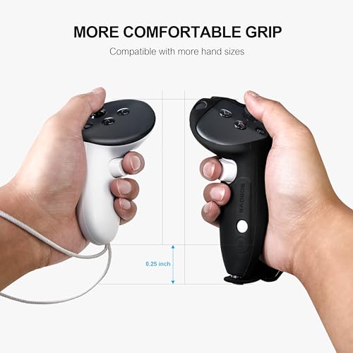 Controller Extended Grips for Meta Quest 3/Quest3S, Wireless Charging E603
