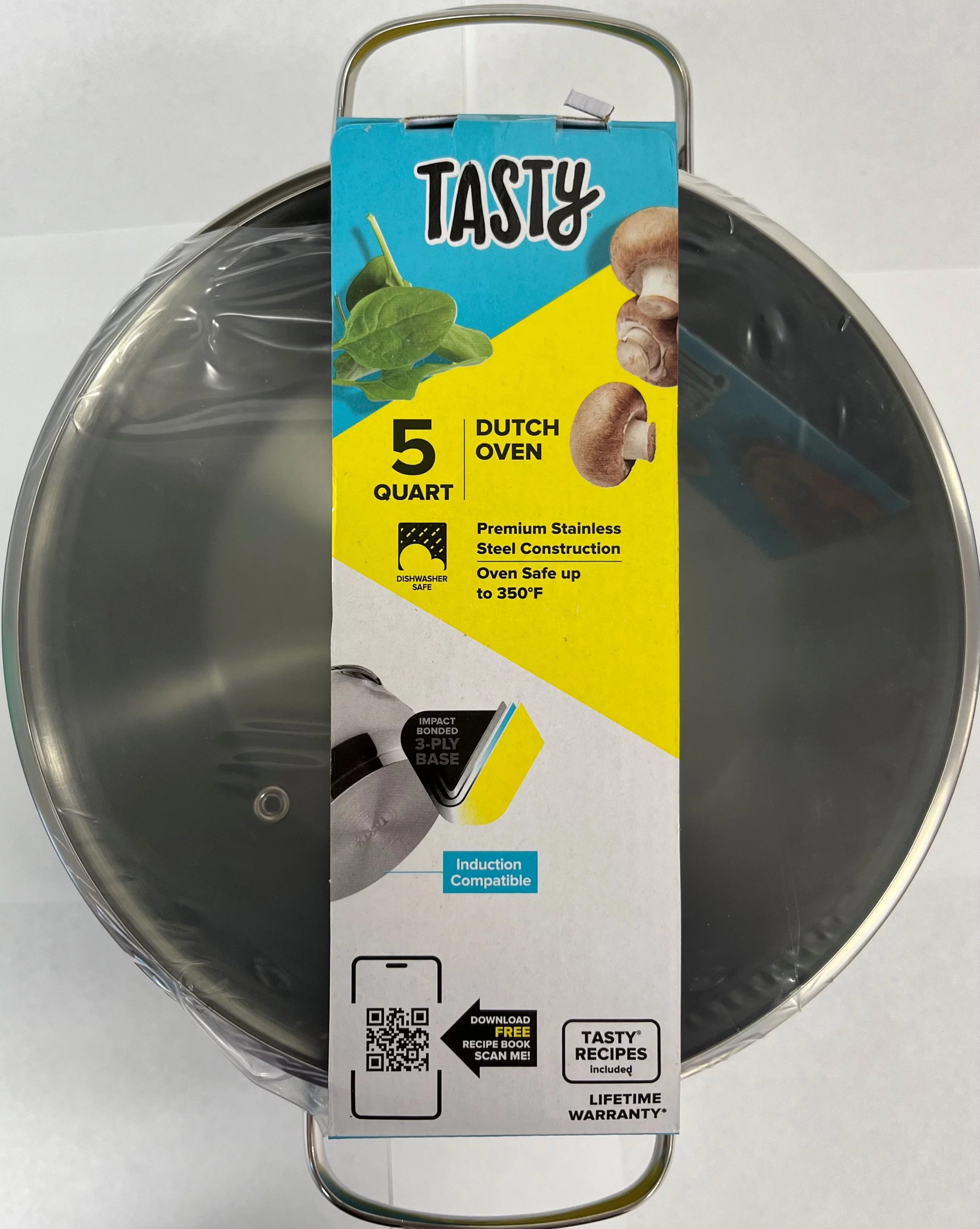 Stainless Steel Dutch Oven with Glass Lid, 5 Quart W876520