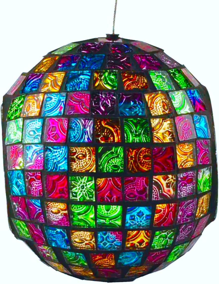 Mosaic Glass Bird Feeder Outdoor Hanging for Garden Y215106
