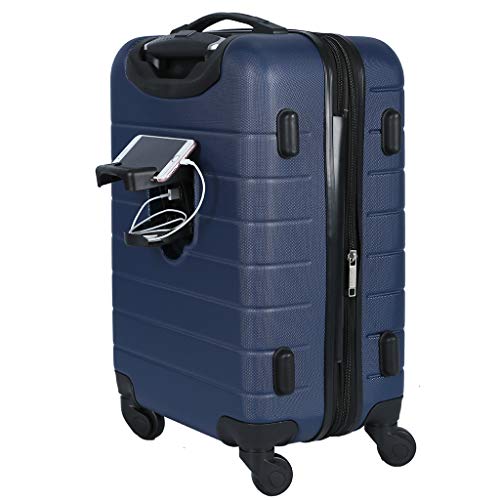 Smart Luggage Set with Cup Holder and USB Port, 20-Inch Carry-On D90568