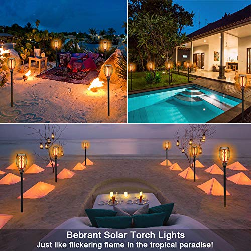43" Flickering Flame Torch Lights Outdoor Waterproof for Yard Garden Pathway 4-Pack W755732