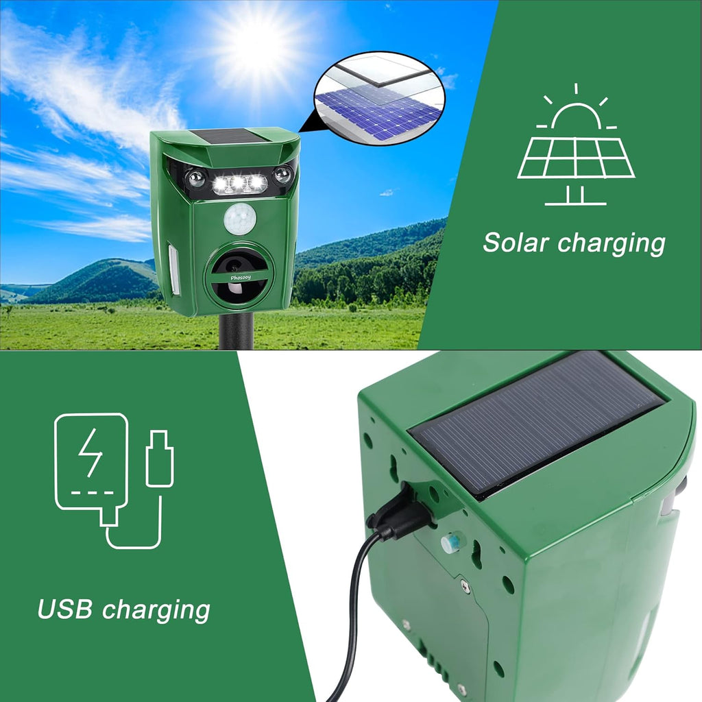 Ultrasonic Animal Repeller, Solar Powered, Motion Sensor, Waterproof K953