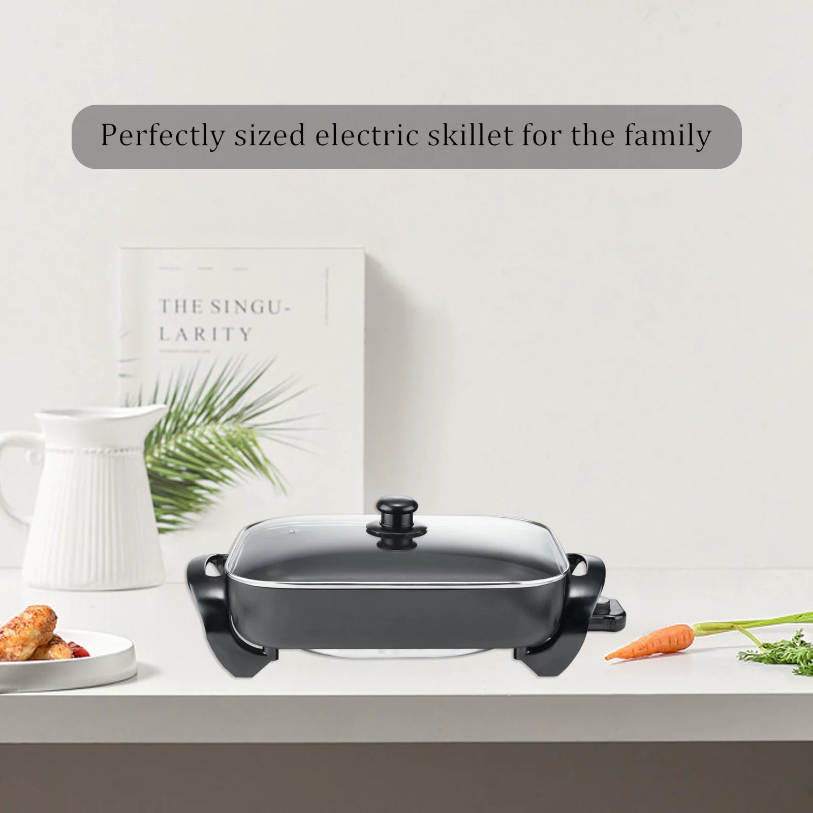 Nonstick Electric Skillet, 16 Inch, Serves 4-6 L930676