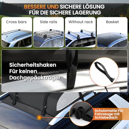Car Roof Bag Cargo Carrier 20 Cubic, Waterproof with Strap and Anti-Slip Mat O493