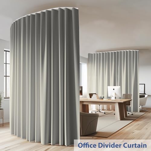 Room Divider Curtain Track Set, Blackout Panel, 8.3ft Wide A844312