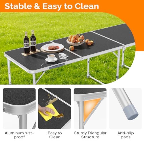 3ft Aluminum Folding Camping Table with Carrying Handle O3096