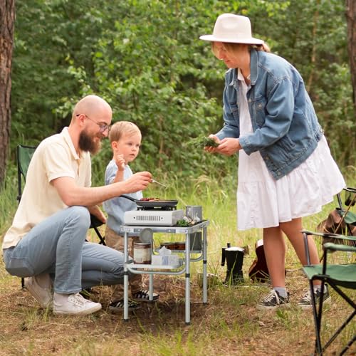 Folding Camping Table Small 2ft, Portable with Extra Space, Aluminum V581