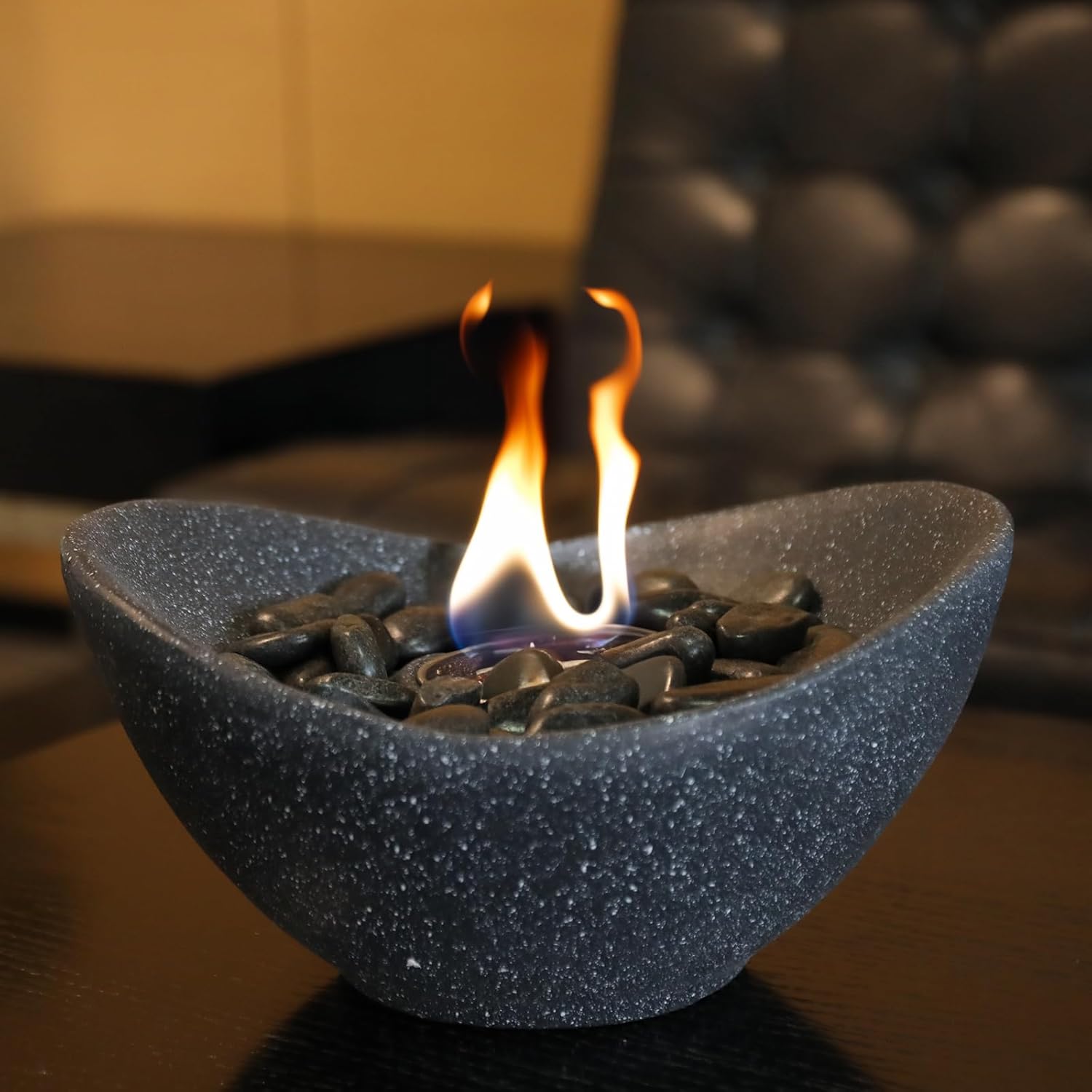 Tabletop Fire Pit Bowl, Multi-Fuel Portable Fireplace for Indoor and Outdoor Use, 11 Inch P9670